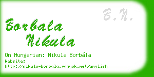 borbala nikula business card